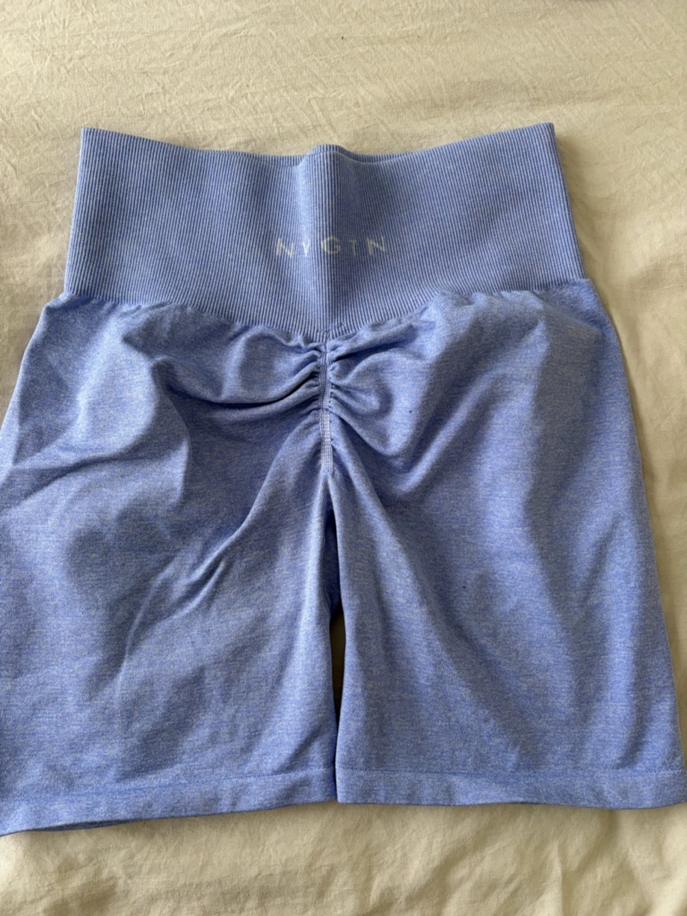 NVGTN Women's Lavender Blue Athletic Scrunch-Bike Shorts